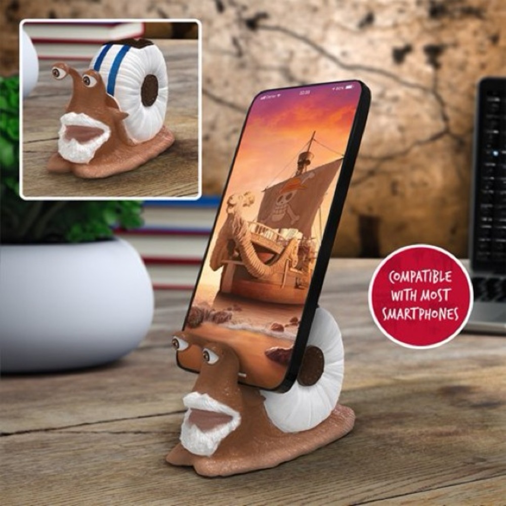 new in box one piece responder snail phone holder